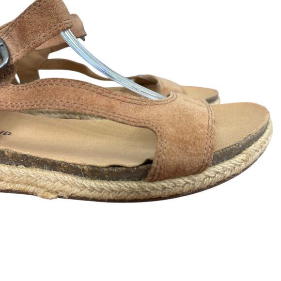 Lucky Brand Gabrien Suede Leather Espadrille Ankle Strap Sandals Shoes sz 9 M - Picture 13 of 16